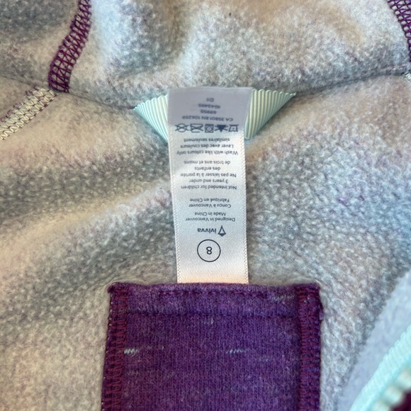 Ivivva Purple Kids Hoodie lululemon kids size 8 - Picture 4 of 4